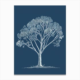 Eucalyptus Tree Minimalistic Drawing 4 Canvas Print