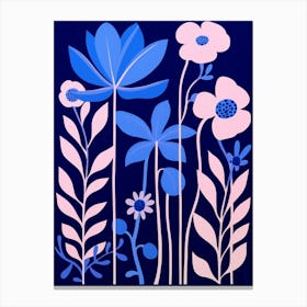 Blue Flower Illustration Bluebell 1 Canvas Print