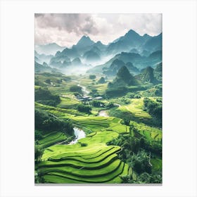 Rice Terraces In Vietnam 1 Canvas Print