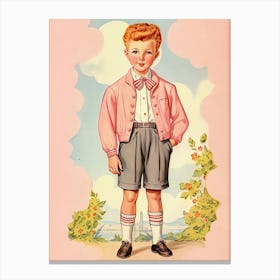 Vintage Paper Doll Boy Kitsch 11 Canvas Print