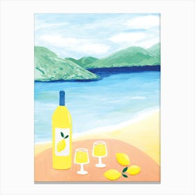 Lemoncello On The Beach Canvas Print