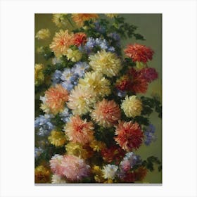 Chrysanthemums Painting 3 Flower Canvas Print