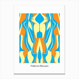Pattern Bizarre In Blue And Orange Canvas Print