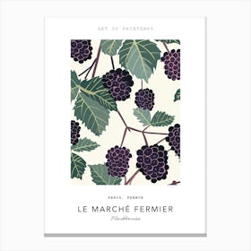Blackberries Le Marche Fermier Poster 1 Canvas Print