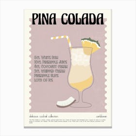 Cocktail Pina Colada Canvas Print