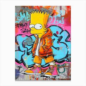 The Simpsons Graffiti 1 Canvas Print