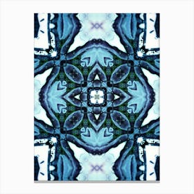 Blue And White Abstract Canvas Print