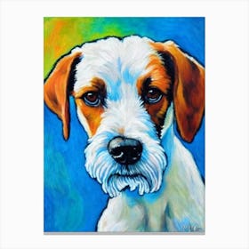 Fox Terrier (Smooth) Fauvist Style dog Canvas Print