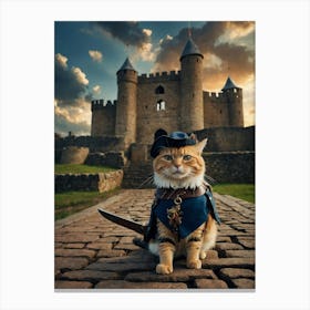 Cat In Medieval Costume Canvas Print