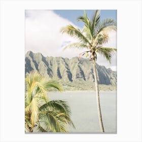 Palm Tree Ocean View Canvas Print