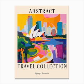 Abstract Travel Collection Poster Sydney Australia 2 Canvas Print