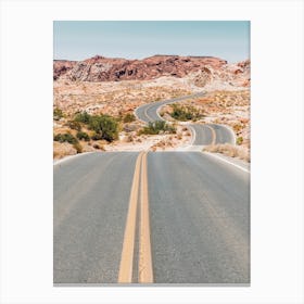 Warm Desert Highway Canvas Print