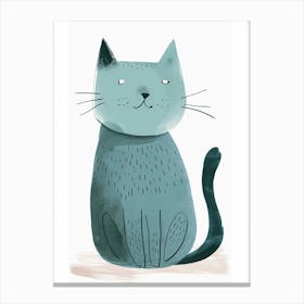Tiffany Cat Clipart Illustration 3 Canvas Print