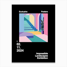 Impossible Landscapes Exhibition Archive Poster 5 Canvas Print