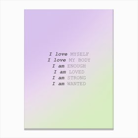 Affirmations Gradient 2 Canvas Print