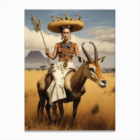 Frida on the Plains Canvas Print