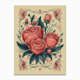 Vintage Roses Canvas Print