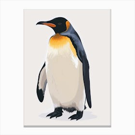 Emperor Penguin Grytviken Minimalist Illustration 1 Canvas Print