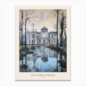 Winter City Park Poster Villa Doria Pamphili Rome Italy 2 Canvas Print