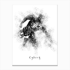 Cyborg Sketch Canvas Print