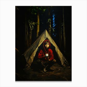 Boys In Woods 5 Fy V Canvas Print