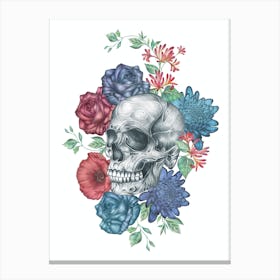 Floral Skull Canvas Print