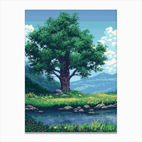 Pixel Art 7 Canvas Print