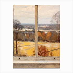 Winter Cityscape Richmond Park England Canvas Print