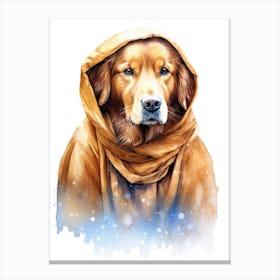 Golden Retriever Dog As A Jedi 1 Canvas Print
