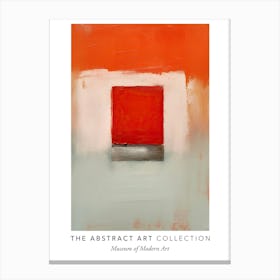 Red Door Abstract Painting 2 Exhibition Poster Canvas Print