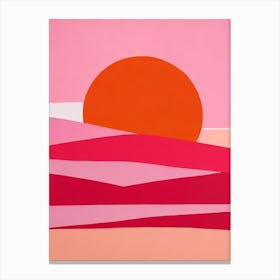 Hayle Towans Beach, Cornwall Pink Beach Canvas Print