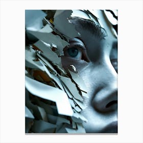 Face Made Of Paper Canvas Print