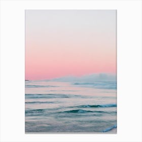 Croyde Bay Beach, Devon Pink Photography 1 Canvas Print