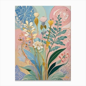 Abstract Pastel Flower Dance Canvas Print