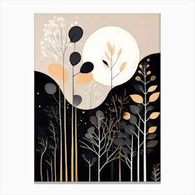 Moonlight In The Forest 1 Canvas Print