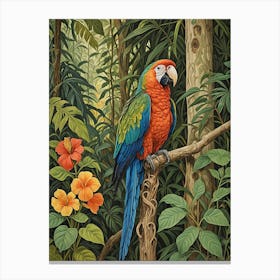 Parrot In The Jungle no2 Canvas Print