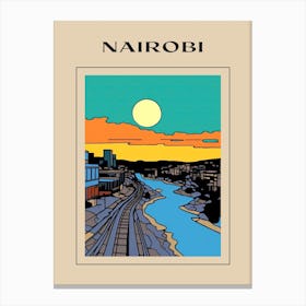 Minimal Design Style Of Nairobi, Kenya 4 Poster Canvas Print