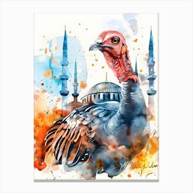 Turkey Watercolor Illustration Canvas Print