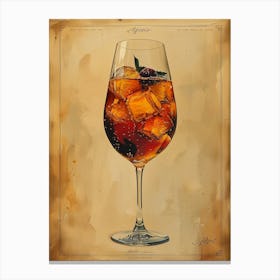 Aperol Spritz Orange 29 Canvas Print