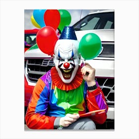 Very Creepy Clown - Reimagined 4 Canvas Print