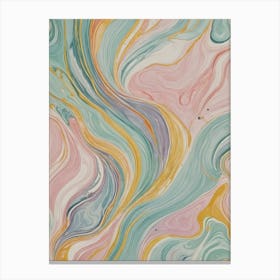 Marbled Pastel Marble Canvas Print