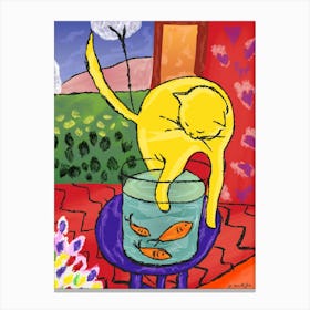 MATISSE | CHAT AUX POISSONS ROUGES Canvas Print