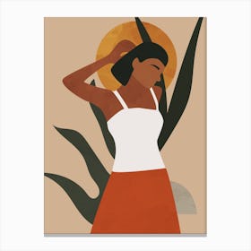 Tropical Woman Canvas Print