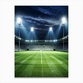 Soccer Stadium At Night 6 Canvas Print