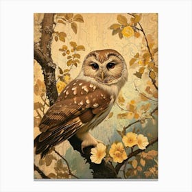 Northern Saw Whet Owl Painting 3 Canvas Print