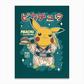 Pikachu Sushi Canvas Print