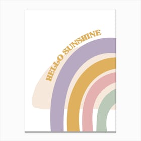 Hello Sunshine Rainbow Canvas Print