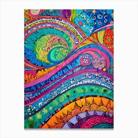 Psychedelic Painting-Reimagined Canvas Print