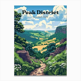 Peak District National Park England Hiking Trail Travel Art Canvas Print