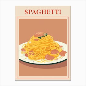 Spaghetti Carbonara Italian Pasta Poster Canvas Print